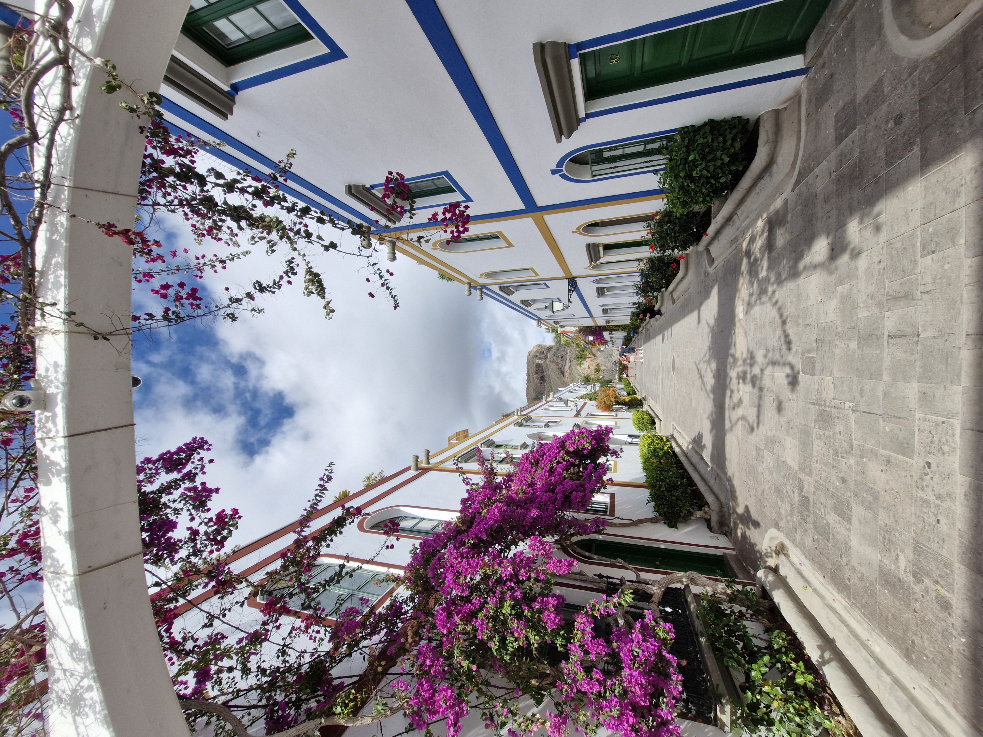 Puerto de Mogán — blue and white street